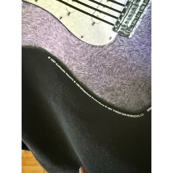 Vintage 90s Touch Tone Jimi Hendrix Shirt Adult Large Black USA Single Stitch - Picture 6 of 8